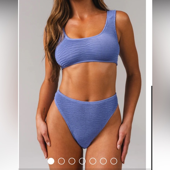 Elegant Textured Bikini Set in Burgundy - Picture 6 of 6